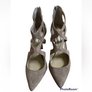 BCBGeneration Women’s Stiletto HeelsTorpico Shoes 6.5 Tan Brown Close Toe Straps